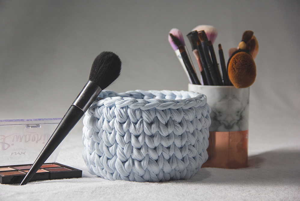 Product Photography of Small Blue Basket